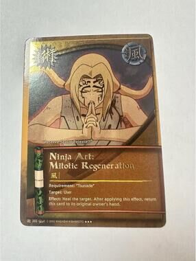 Naruto CCG Ninja Art: Mitotic Regeneration Gold Foil Bandai Tsunade #202 2007